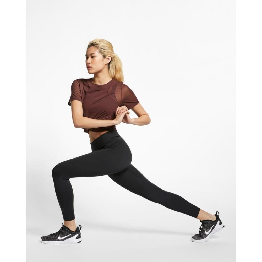 ❌❌SOLD❌❌ NIKE Dri Fit Luxe 7/8 Leggings Black - Picture 1 of 9